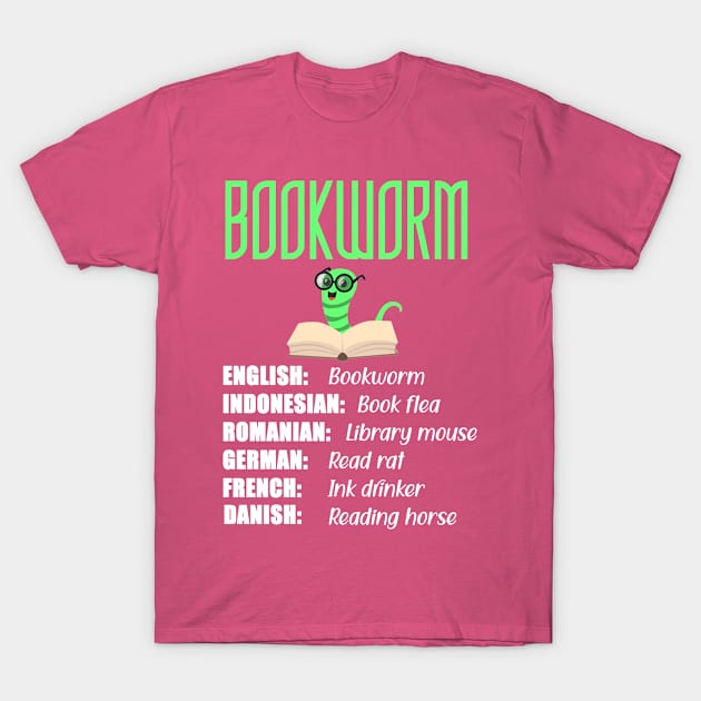 Bookworm reading for readers T-Shirt by Antzyzzz